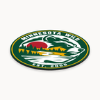 Minnesota Wild NHL seal — angled thin-profile view; illustrative rendering