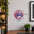 Montreal Canadiens NHL seal — wall display with 9.5-inch measurements; 9.5-inch size shown; illustrative rendering