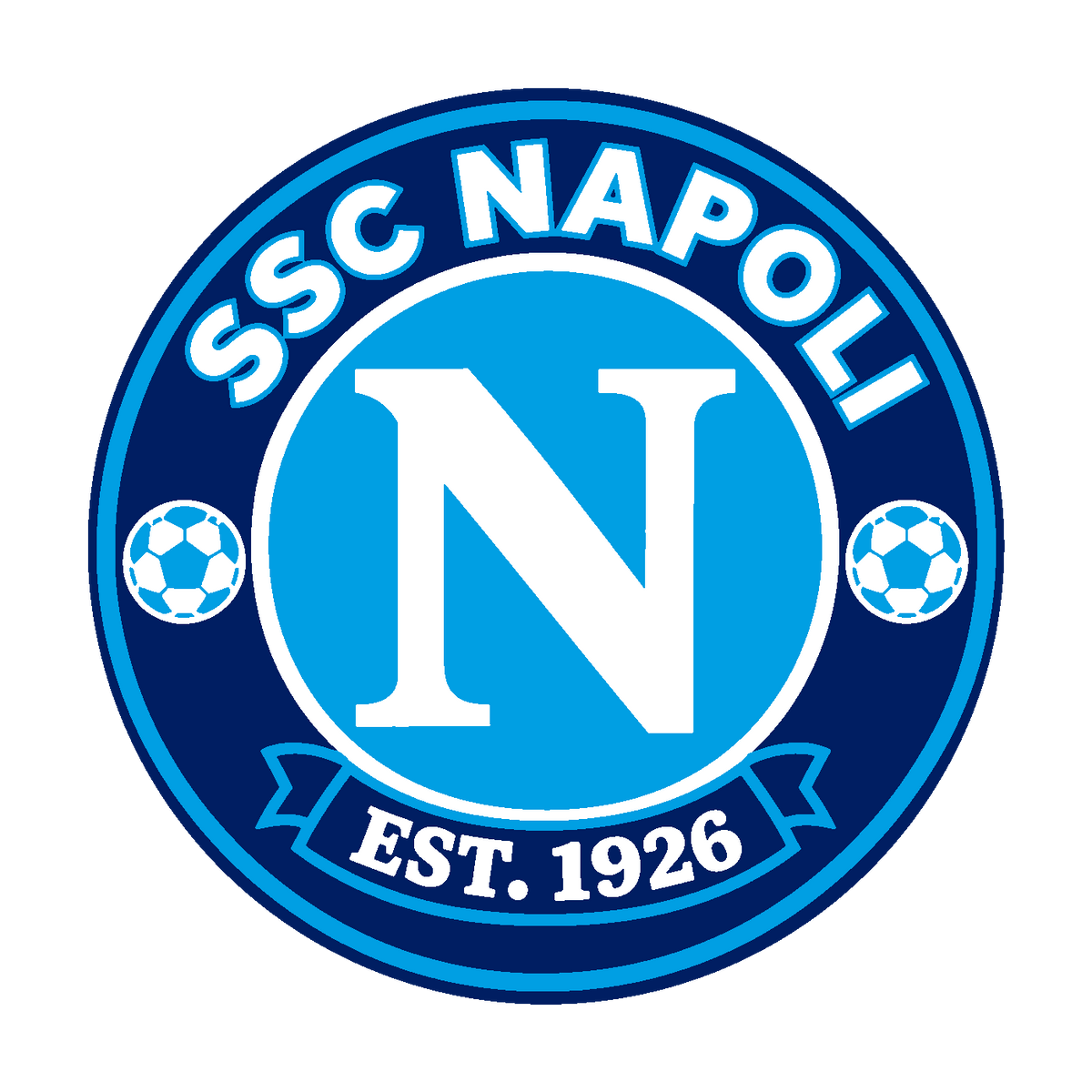 SSC Napoli circular soccer club seal — front artwork preview