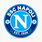 SSC Napoli soccer club seal — matching front view illustrative rendering