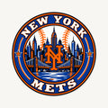 New York Mets MLB Team Seal — front view; illustrative rendering
