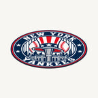New York Yankees MLB Team Seal — angled view showing the thin plaque profile; illustrative rendering