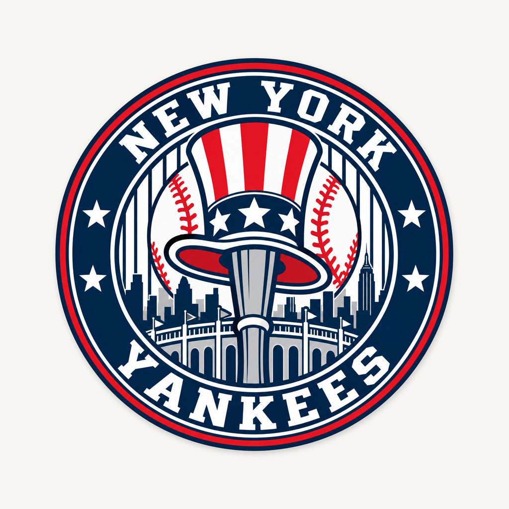 New York Yankees MLB Team Seal — front view; illustrative rendering