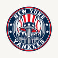 New York Yankees MLB Team Seal — front view; illustrative rendering