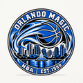 Orlando Magic NBA seal — front view; illustrative rendering