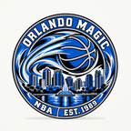 Orlando Magic NBA seal — front view; illustrative rendering