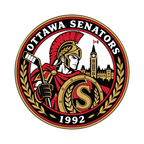 Ottawa Senators NHL seal — complete front view; illustrative rendering