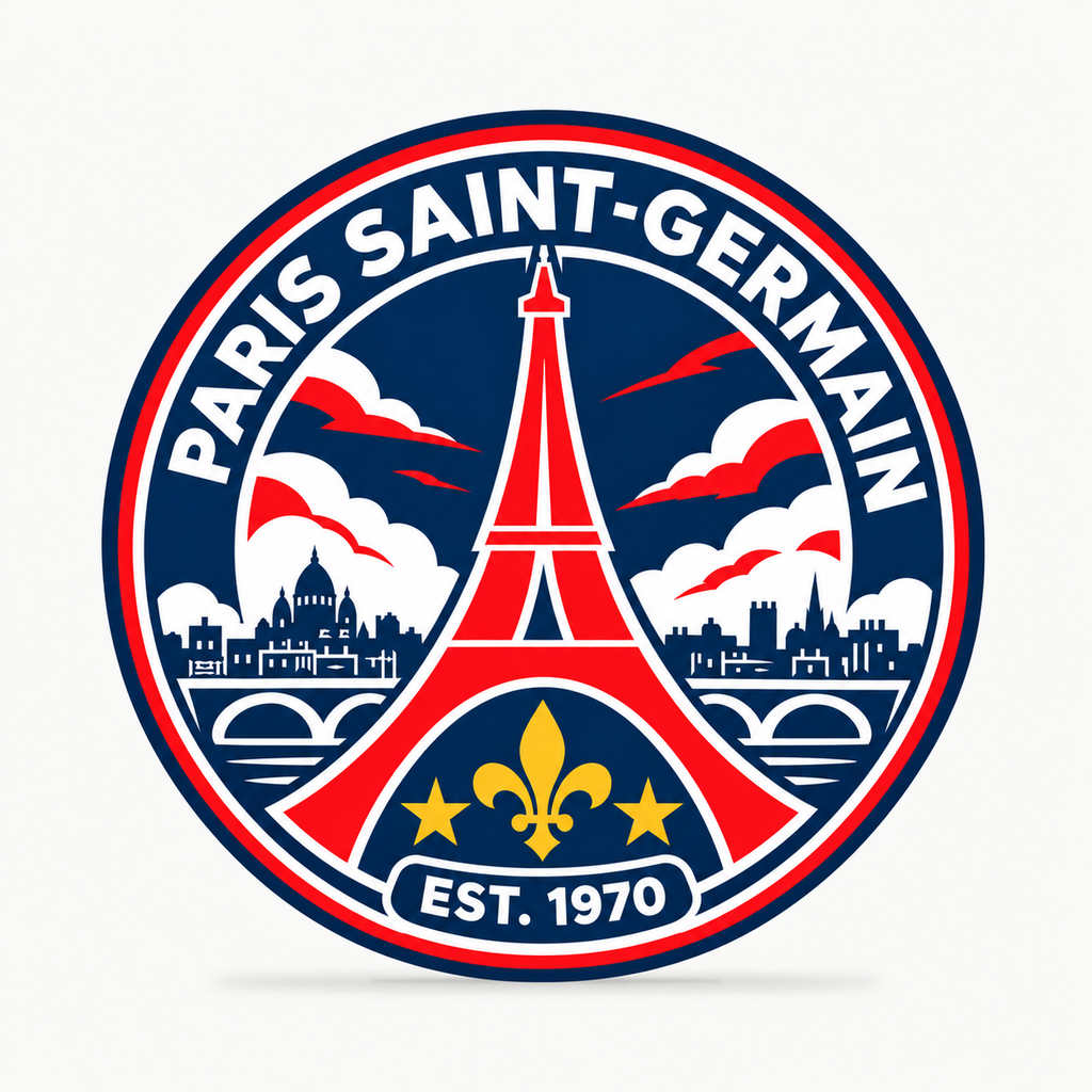 Paris Saint-Germain latest soccer seal — front illustrative rendering