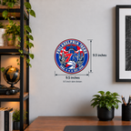 Philadelphia 76ers NBA Seal — wall display with width and height measurements of 9.5 inches; 9.5-inch size shown