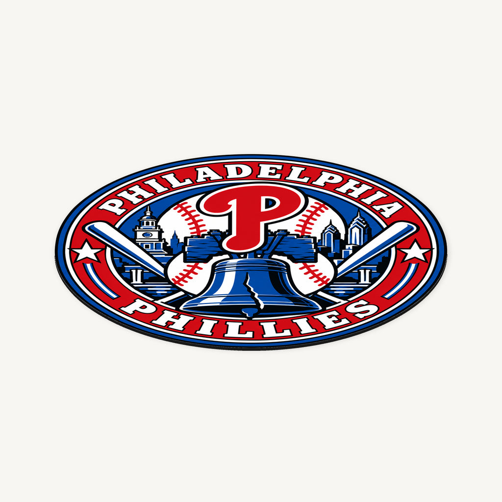 Philadelphia Phillies MLB Team Seal — angled view showing the thin plaque profile; illustrative rendering