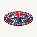 Philadelphia Phillies MLB Team Seal — angled view showing the thin plaque profile; illustrative rendering