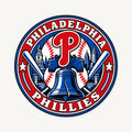 Philadelphia Phillies MLB Team Seal — front view; illustrative rendering