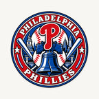 Philadelphia Phillies MLB Team Seal — front view; illustrative rendering