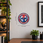 Philadelphia Phillies MLB Team Seal — example wall display with 9.5-inch width and height guides; illustrative rendering