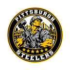 Pittsburgh Steelers NFL seal — front view; illustrative rendering