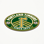 Portland Timbers Soccer Club Seal — angle illustrative rendering