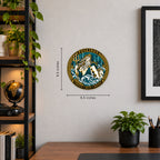 Poseidon Greek Mythology Seal — example wall display with 9.5-inch guides; illustrative rendering