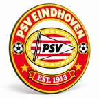 PSV Eindhoven soccer club seal — angled illustrative rendering