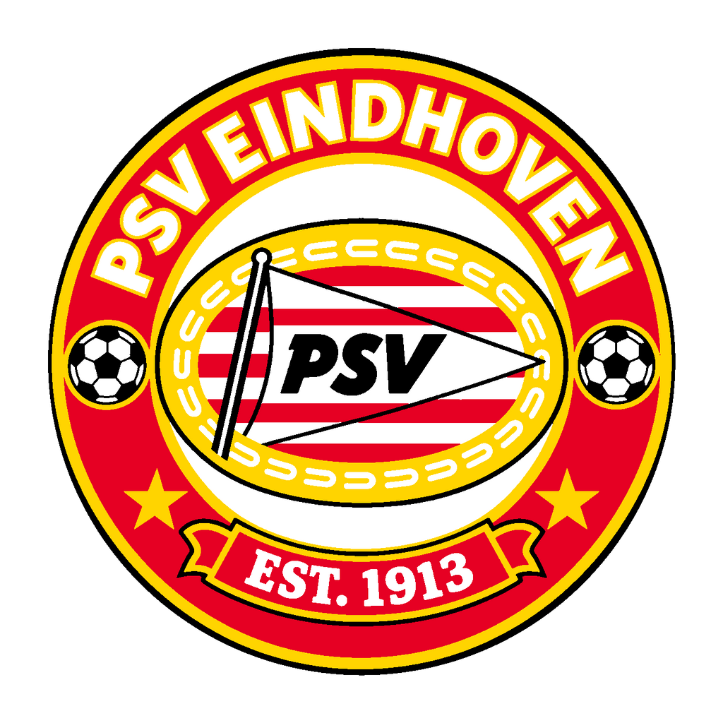 PSV Eindhoven circular soccer club seal — front artwork preview