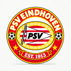 PSV Eindhoven soccer club seal — matching front view illustrative rendering