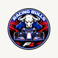 Racing Bulls F1 Team Seal — front view; illustrative rendering