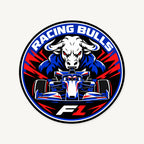 Racing Bulls F1 Team Seal — front view; illustrative rendering