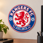 Rangers FC soccer club seal — wall-display illustrative rendering