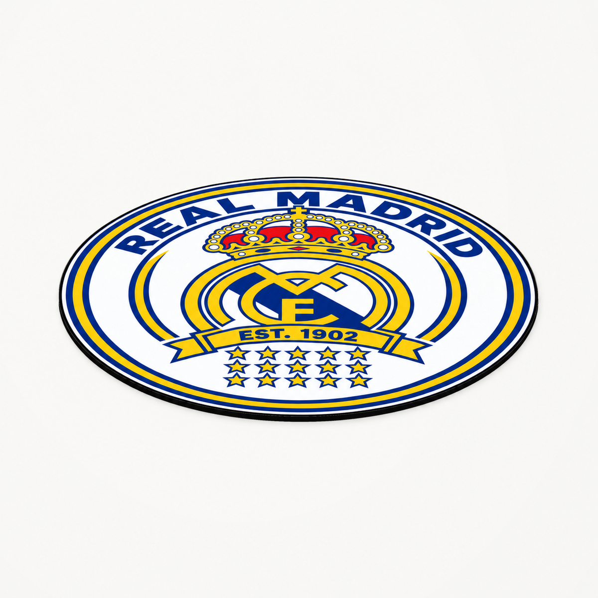 Real Madrid latest seal design — angle illustrative rendering