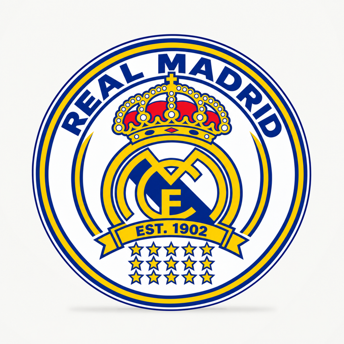 Real Madrid latest seal design — front illustrative rendering