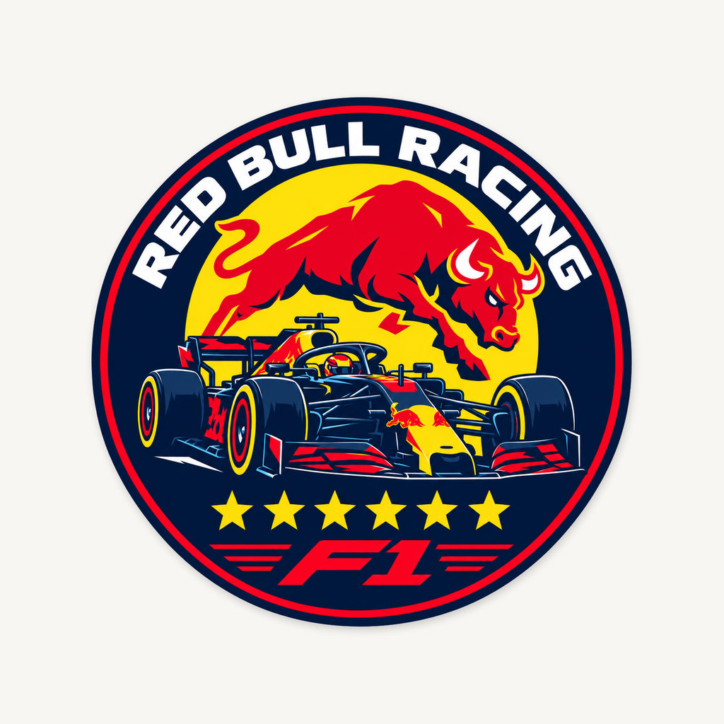 Red Bull Racing F1 Team Seal — front view; illustrative rendering