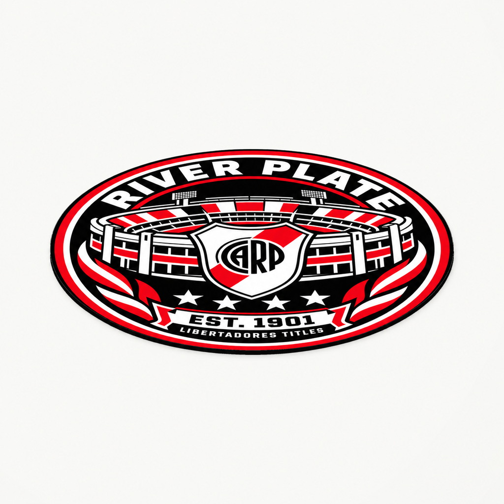 River Plate latest soccer seal — angle illustrative rendering