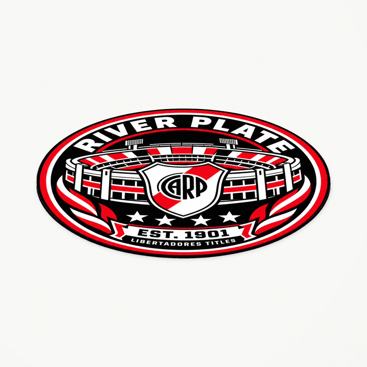 River Plate latest soccer seal — angle illustrative rendering