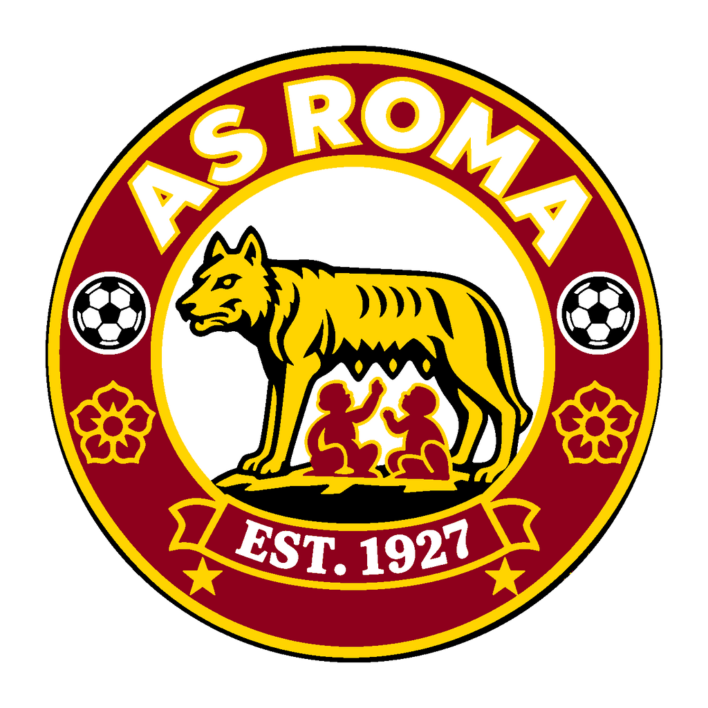 AS Roma circular soccer club seal — front artwork preview