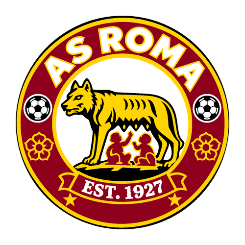 AS Roma circular soccer club seal — front artwork preview