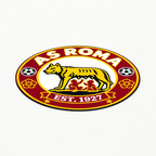 AS Roma soccer club seal — matching flat angled view illustrative rendering
