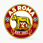 AS Roma soccer club seal — matching front view illustrative rendering