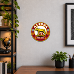 AS Roma soccer club seal — matching wide office wall display illustrative rendering