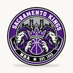 Sacramento Kings NBA seal — front view; illustrative rendering