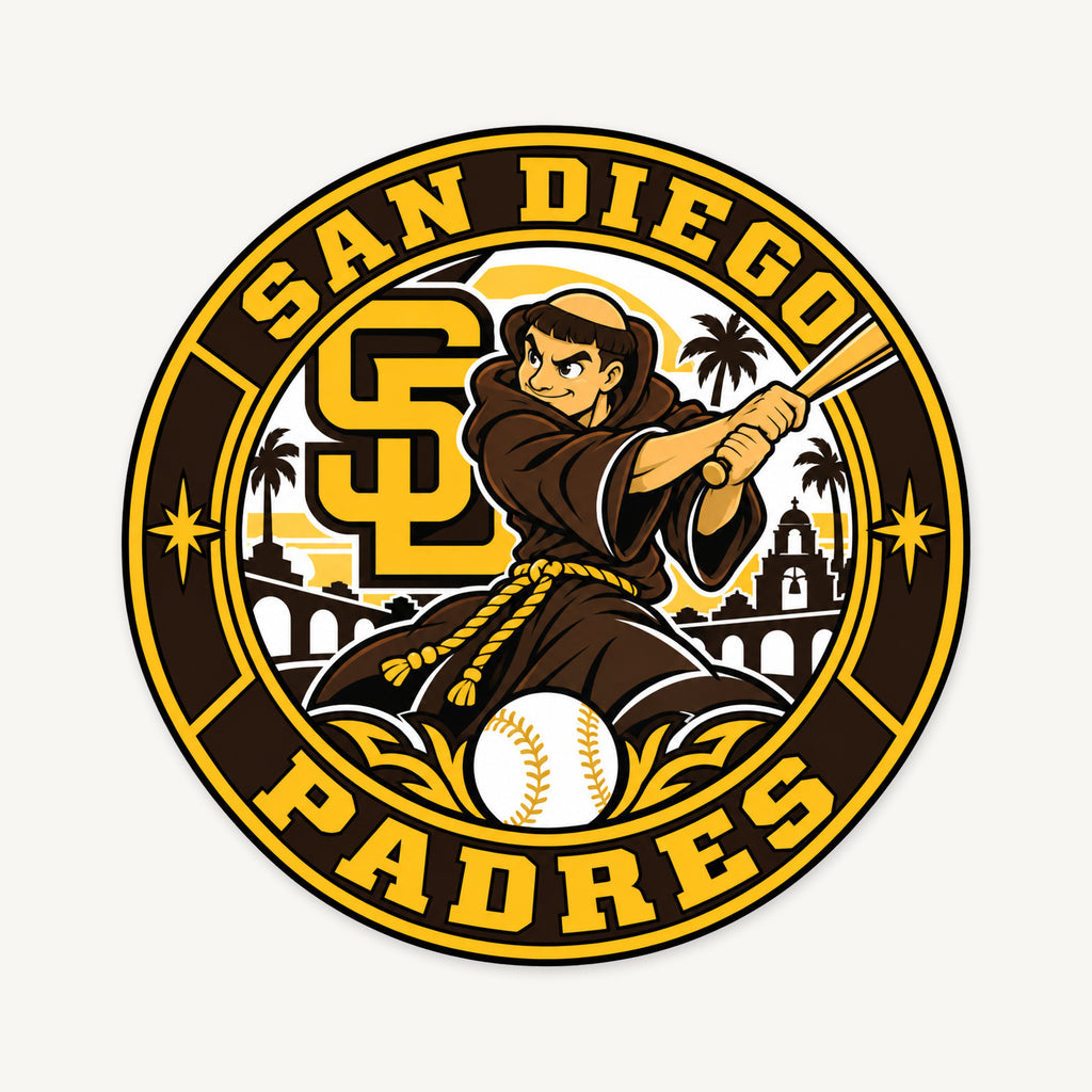 San Diego Padres MLB Team Seal — front view; illustrative rendering