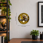 San Diego Padres MLB Team Seal — example wall display with 9.5-inch width and height guides; illustrative rendering