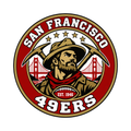 San Francisco 49ers NFL seal — front view; illustrative rendering