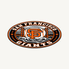 San Francisco Giants MLB Team Seal — angled view showing the thin plaque profile; illustrative rendering