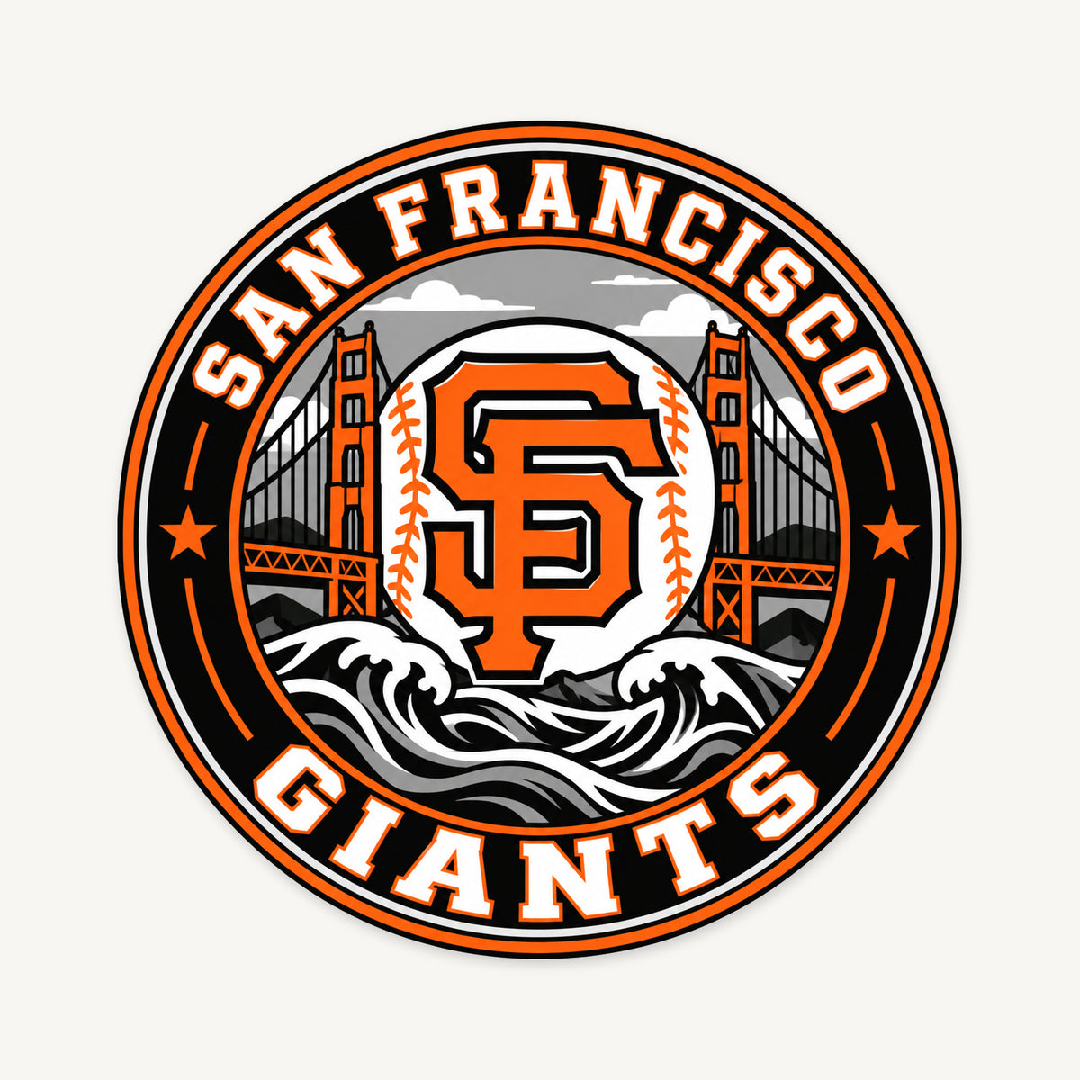 San Francisco Giants MLB Team Seal — front view; illustrative rendering