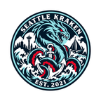Seattle Kraken NHL seal — complete front view; illustrative rendering