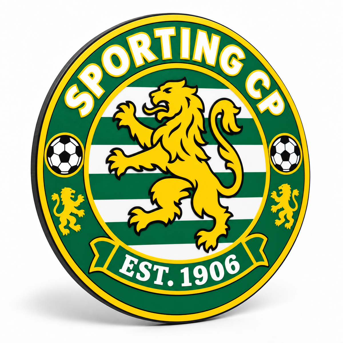 Sporting CP soccer club seal — angled illustrative rendering