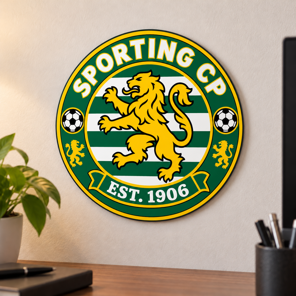 Sporting CP soccer club seal — wall-display illustrative rendering