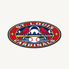 St. Louis Cardinals MLB Team Seal — angled view showing the thin plaque profile; illustrative rendering