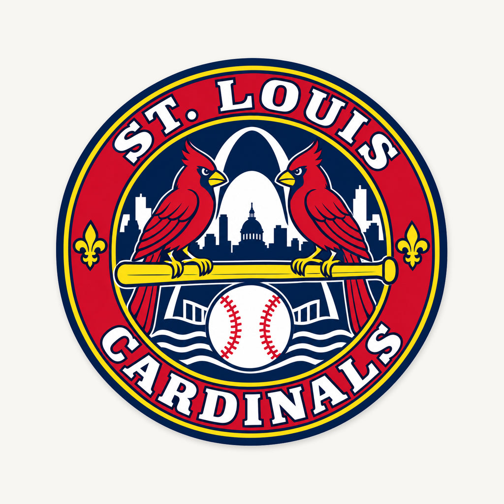 St. Louis Cardinals MLB Team Seal — front view; illustrative rendering