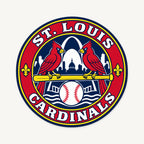 St. Louis Cardinals MLB Team Seal — front view; illustrative rendering