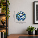 Tampa Bay Rays MLB Team Seal — example wall display with 9.5-inch width and height guides; illustrative rendering